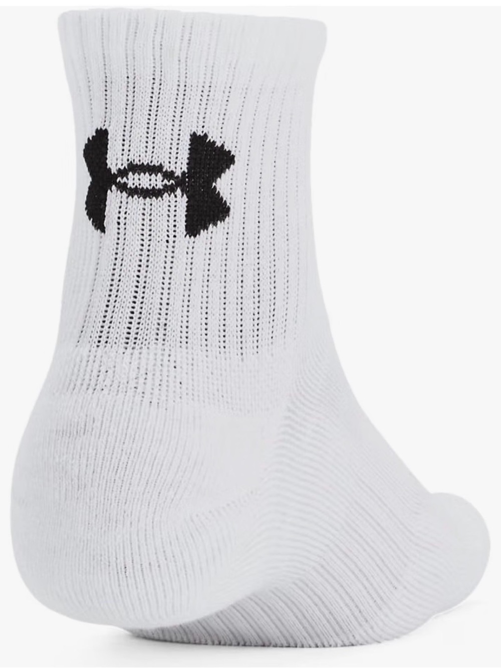 Under Armour Unisex-Adult Training Cotton Quarter Socks 6 Pack, White/BLK 2621